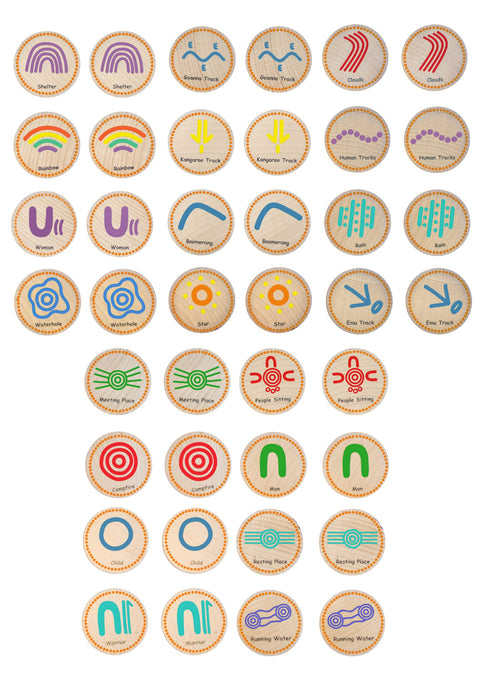 THE FRECKLED FROG - Indigenous Symbols Matching Pairs